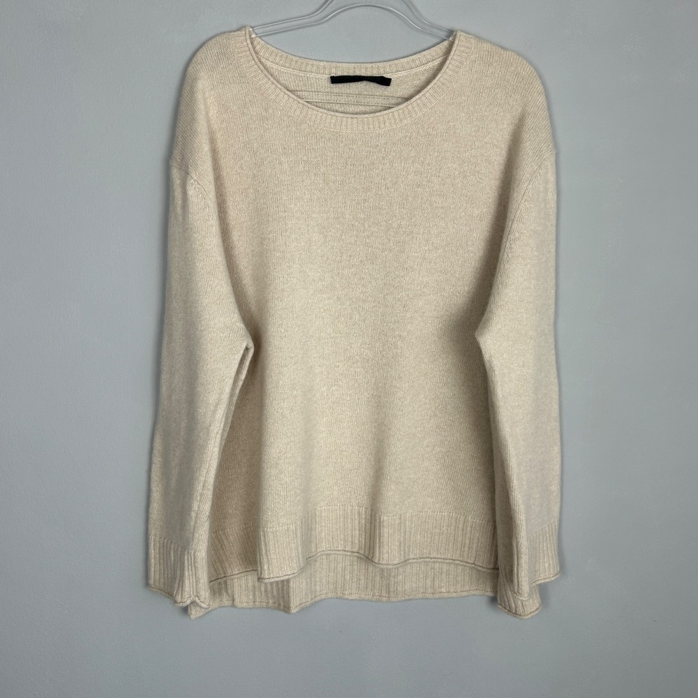 Jenni Kayne size 3X Everyday sweater oatmeal beige wool cashmere crewneck